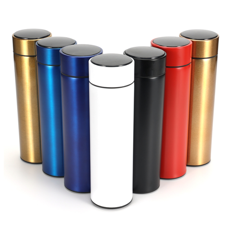Smart Temperature Display Stainless Steel Temperature Water Bottle With Tea Strainer