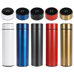 Smart Temperature Display Stainless Steel Temperature Water Bottle With Tea Strainer