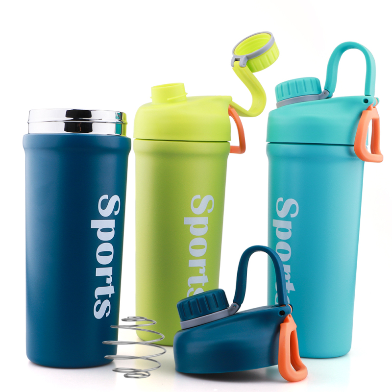 Wholesale Outdoor Vacuum Flask Portable Stainless Steel Sport Water Bottle Handle Lid