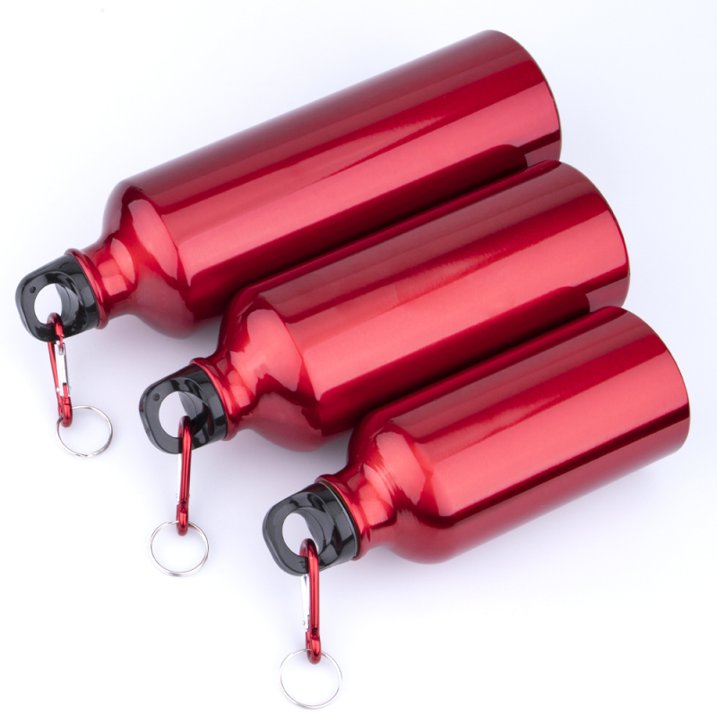 Wholesale Custom Logo Printing Outdoor Metal Aluminum Bike Sports Water Bottle with Carabiner