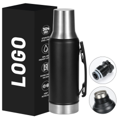 USA 40OZ New Custom Stainless Steel Vacuum Flask Pot 1200ML Thermo Steel Bottle 24h Hot and Cold