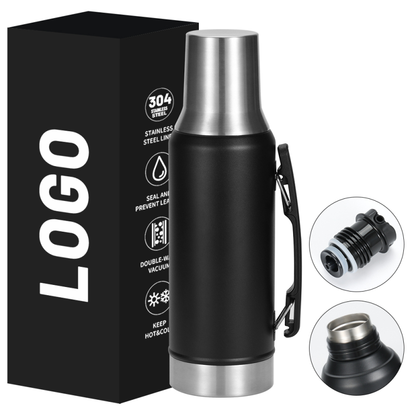 USA 40OZ New Custom Stainless Steel Vacuum Flask Pot 1200ML Thermo Steel Bottle 24h Hot and Cold