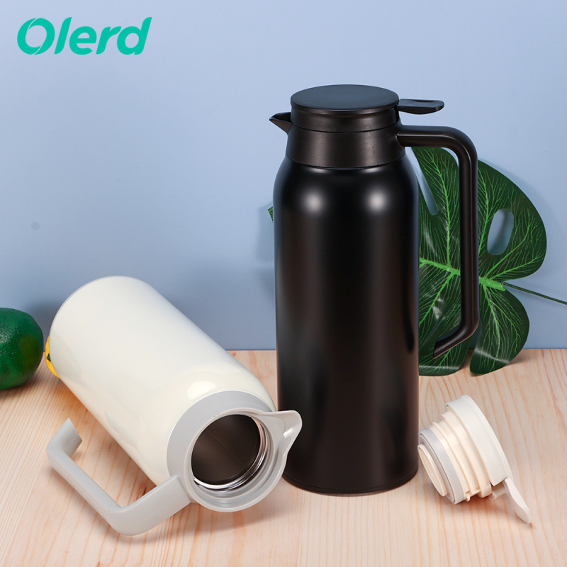 1500ML Custom logo Stocked Coffee Pot Stainless Steel Water Bottle Insulation Vacuum Tea Pot with Handle