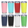 Wholesale Customized 600ml 20oz Coffee Water Mugs Powder Coating Beer Travel Tumbler with Magnet Slider Lid