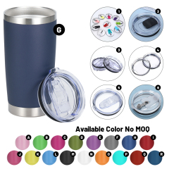 Wholesale Customized 600ml 20oz Coffee Water Mugs Powder Coating Beer Travel Tumbler with Magnet Slider Lid