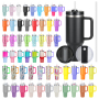 Wholesale 40 oz Simple Tumbler with Lid Handle and Straw Double Wall Vacuum Stainless Steel Water Bottle Insulated Coffe Cup