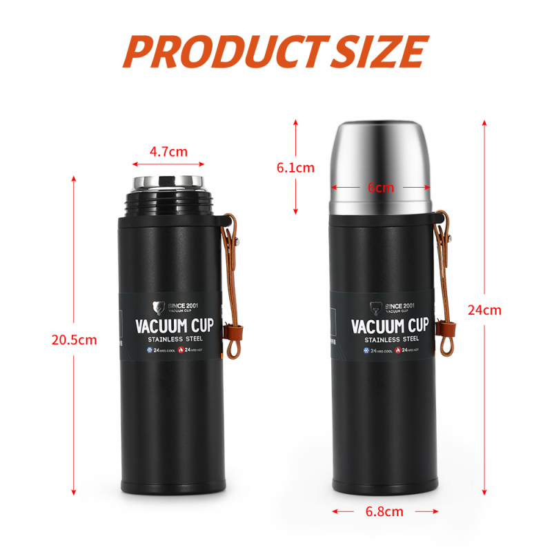 Double Wall Thermos Bottle Stainless Steel Water Bottle With on Push Lid