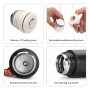 Double Wall Thermos Bottle Stainless Steel Water Bottle With on Push Lid