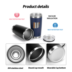 Wholesale 20oz Travel Tumbler Cups Double Wall Vacuum Insulated Stainless Steel Coffee Mug Tumbler with Lid