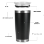Wholesale 20oz Travel Tumbler Cups Double Wall Vacuum Insulated Stainless Steel Coffee Mug  Tumbler with Lid