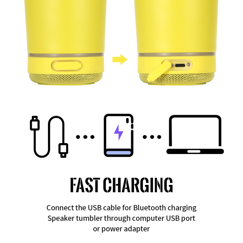 New Smart Stainless Steel Insulated Tumbler Sublimation With Speaker Music Travel Car Mug Music Water Bottle