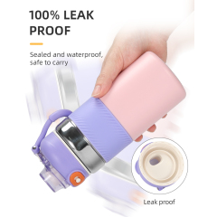 Outdoor Sports 600ml Water Bottle with Handle Custom Logo Vacuum Insulated Metal Flask Kids Travel Cups Hot Thermal Performance