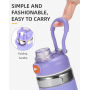 Outdoor Sports 600ml Water Bottle with Handle Custom Logo Vacuum Insulated Metal Flask Kids Travel Cups Hot Thermal Performance
