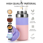 Outdoor Sports 600ml Water Bottle with Handle Custom Logo Vacuum Insulated Metal Flask Kids Travel Cups Hot Thermal Performance