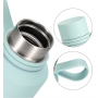 Wholesale Factory Custom 12oz 20oz Sport Rubber Paint Stainless Steel Thermos Vacuum Water Bottle with  Silicone Handle