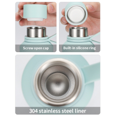 Wholesale Factory Custom 12oz 20oz Sport Rubber Paint Stainless Steel Thermos Vacuum Water Bottle with Silicone Handle