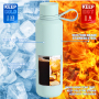 Wholesale Factory Custom 12oz 20oz Sport Rubber Paint Stainless Steel Thermos Vacuum Water Bottle with  Silicone Handle