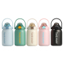 USA New Custom 850ml Large Travel Portable Stainless Steel Thermos Flasks With Handle and Straw