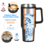 Wholesale Stainless Steel Mug Double Wall Insulated Bottle With Straw 40oz Tumblers With Handle
