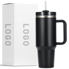 Wholesale Stainless Steel Mug Double Wall Insulated Bottle With Straw 40oz Tumblers With Handle