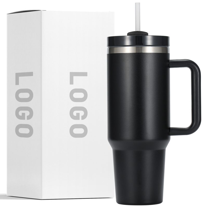 Wholesale Stainless Steel Mug Double Wall Insulated Bottle With Straw 40oz Tumblers With Handle