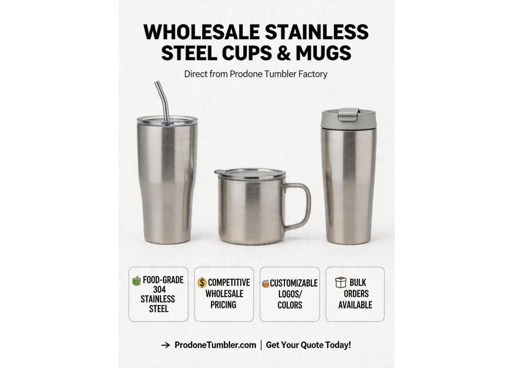 Wholesale stainless steel cups and mugs from direct factory