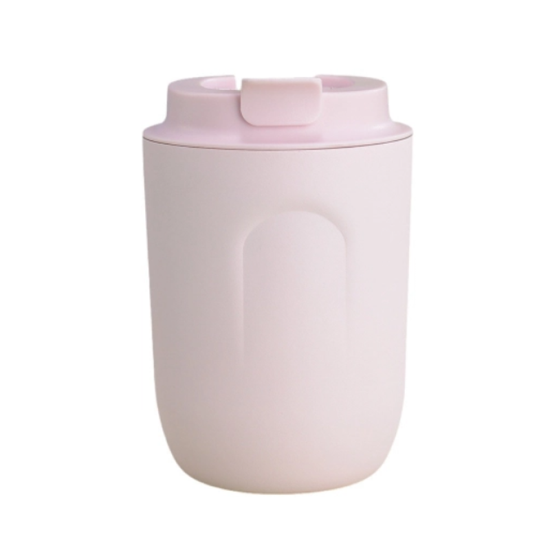 Pink Mini Coffee Cup with Lid for Kids for Water and Milk Portable Double Walled Stainless Steel Coffee Cup for Outdoors