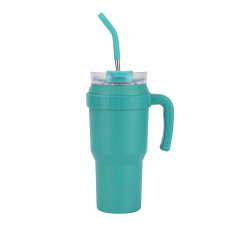 40oz Tumbler Mug with Straw Stainless Steel Vacuum Insulated Car Mugs Double Wall Thermal Iced Travel Cup