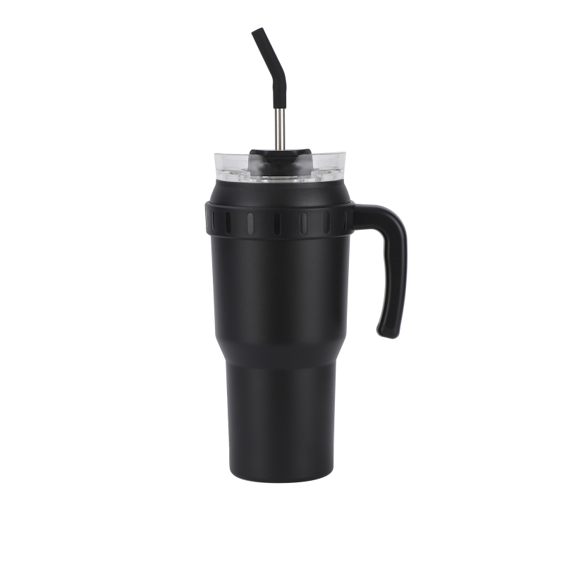 40oz Tumbler Mug with Straw Stainless Steel Vacuum Insulated Car Mugs Double Wall Thermal Iced Travel Cup