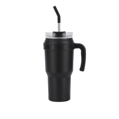 40oz Tumbler Mug with Straw Stainless Steel Vacuum Insulated Car Mugs Double Wall Thermal Iced Travel Cup
