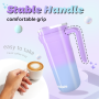 20 oz Tumbler with Handle, Easy to Hold, Travel Coffee Mug with Screw Lid, Spill-proof, Insulated Cups, Built-in Up Down Flip, Fit Most Car Cup Holders, Commute, School, Home, Office