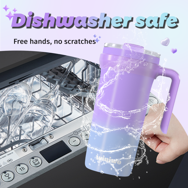 20 oz Tumbler with Handle, Easy to Hold, Travel Coffee Mug with Screw Lid, Spill-proof, Insulated Cups, Built-in Up Down Flip, Fit Most Car Cup Holders, Commute, School, Home, Office
