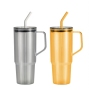 Hot 40 oz Plastic clear Color Tumbler Mug with Handle and Lid Reusable Juice Mug Travel Coffee Mug
