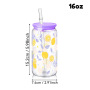New Ins Custom 16oz Clear Juice Drinking Cup Bpa Free Reusable Plastic Tumbler Cup With Straw and Lid