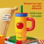 Wholesale Water Cup High-Appearance Girls' Ice Cup with Glass Liner Handle Vacuum Straw for Travel Drinks Stay Cold