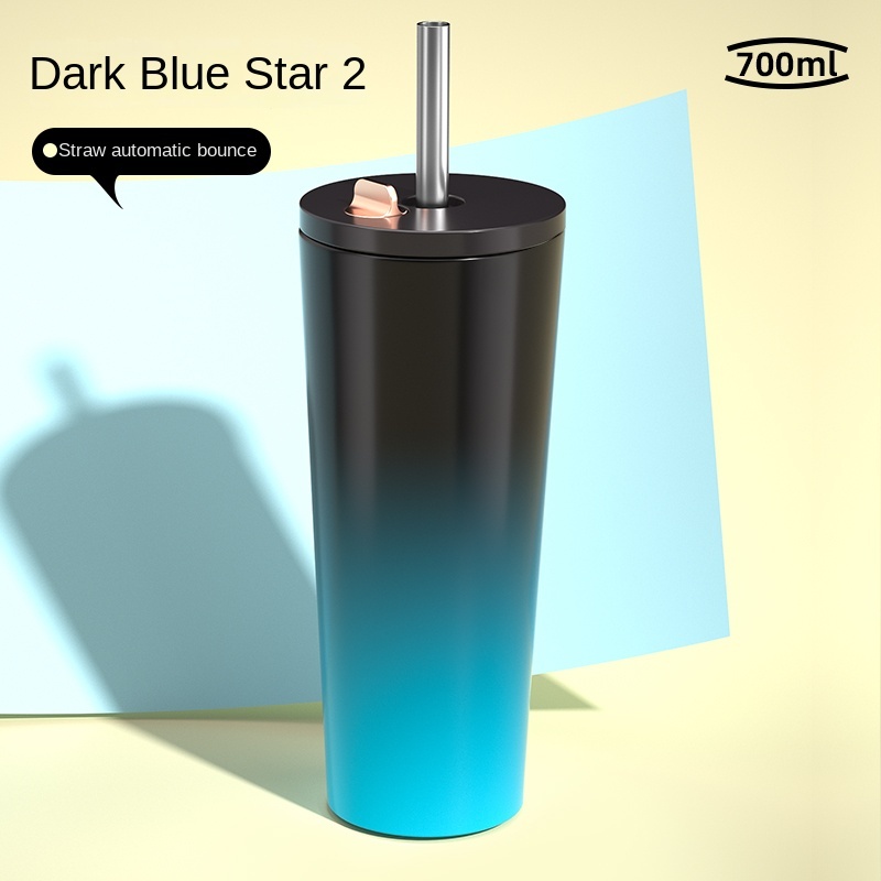 Big Capacity Hand Portable Sports Work Out Water Bottle Travel Coffee Mug with Straw