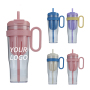 New Double Mouth Large Capacity 40oz Water Bottle With Handle Portable Car Plastic Water Bottle Outdoor Coffee Cup