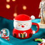New Design 450ml Creative Santa Claus Christmas Ceramic Coffee Mug