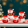 New Design 450ml Creative Santa Claus Christmas Ceramic Coffee Mug