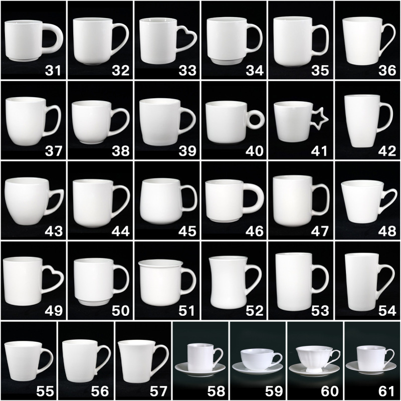 Custom Classic Blank Sublimation Ceramic Mug Personalized Tea Milk Cup Print Logo Gift Transfer Coffee Mug with Handle