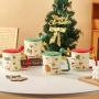 2025 Good Quality Practical Christmas Mug Ceramic New Mug with Lid and Spoon Santa Mug Christmas Gift