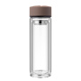 Factory Outlet Funky Leakproof Sport Fitness Transparent Glass Water Bottle With Tea Infuser
