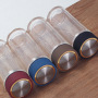 Factory Outlet Funky Leakproof Sport Fitness Transparent Glass Water Bottle With Tea Infuser