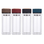 Factory Outlet Funky Leakproof Sport Fitness Transparent Glass Water Bottle With Tea Infuser
