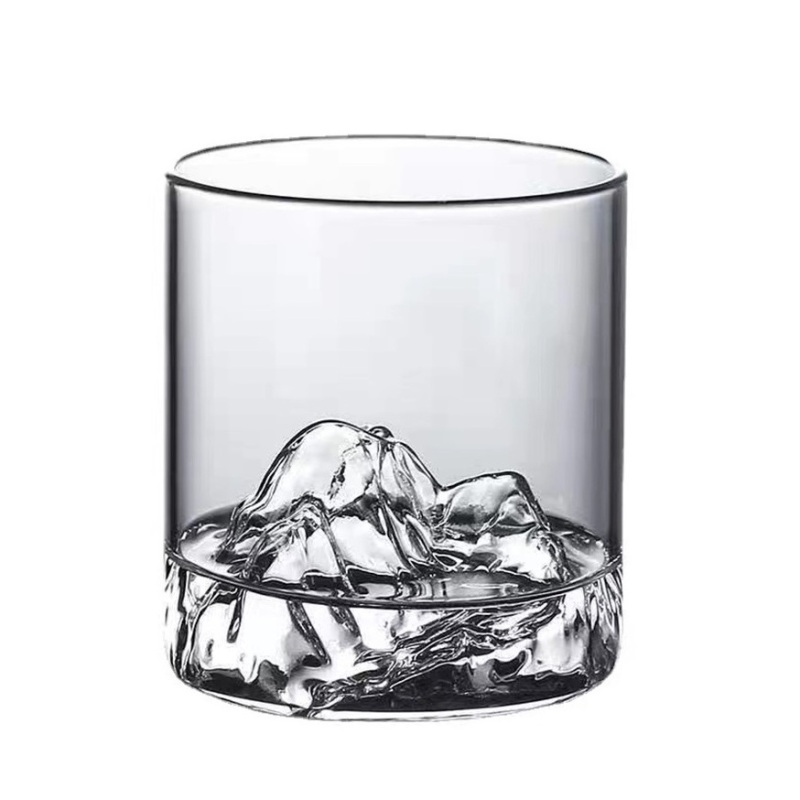 New Unique 175/300ml Borosilicate Glass Heat Resistant Iceberg Whiskey Glasses
