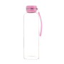 High Quality 600ml Reusable Borosilicate Glass Water Bottle Travel Friendly with Macron Shaped Lid