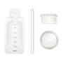 High Borosilicate Time Scale Glass Bottle Portable Accompanying Cup Cover Handy Glass Cup