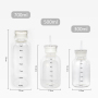 High Borosilicate Time Scale Glass Bottle Portable Accompanying Cup Cover Handy Glass Cup