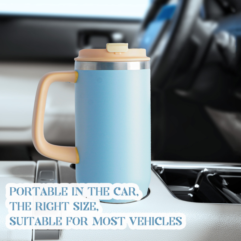 Custom Logo 40oz Double Wall Stainless Steel Travel Tumbler Vacuum Metal 40oz Travel Coffee Mug Cup with Handle and Lid