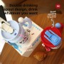 Bociya Cute Stainless Steel Water Cup New Handle Office Desktop Ice Cup Cartoon Design Hot Thermal Insulation for Women's Travel
